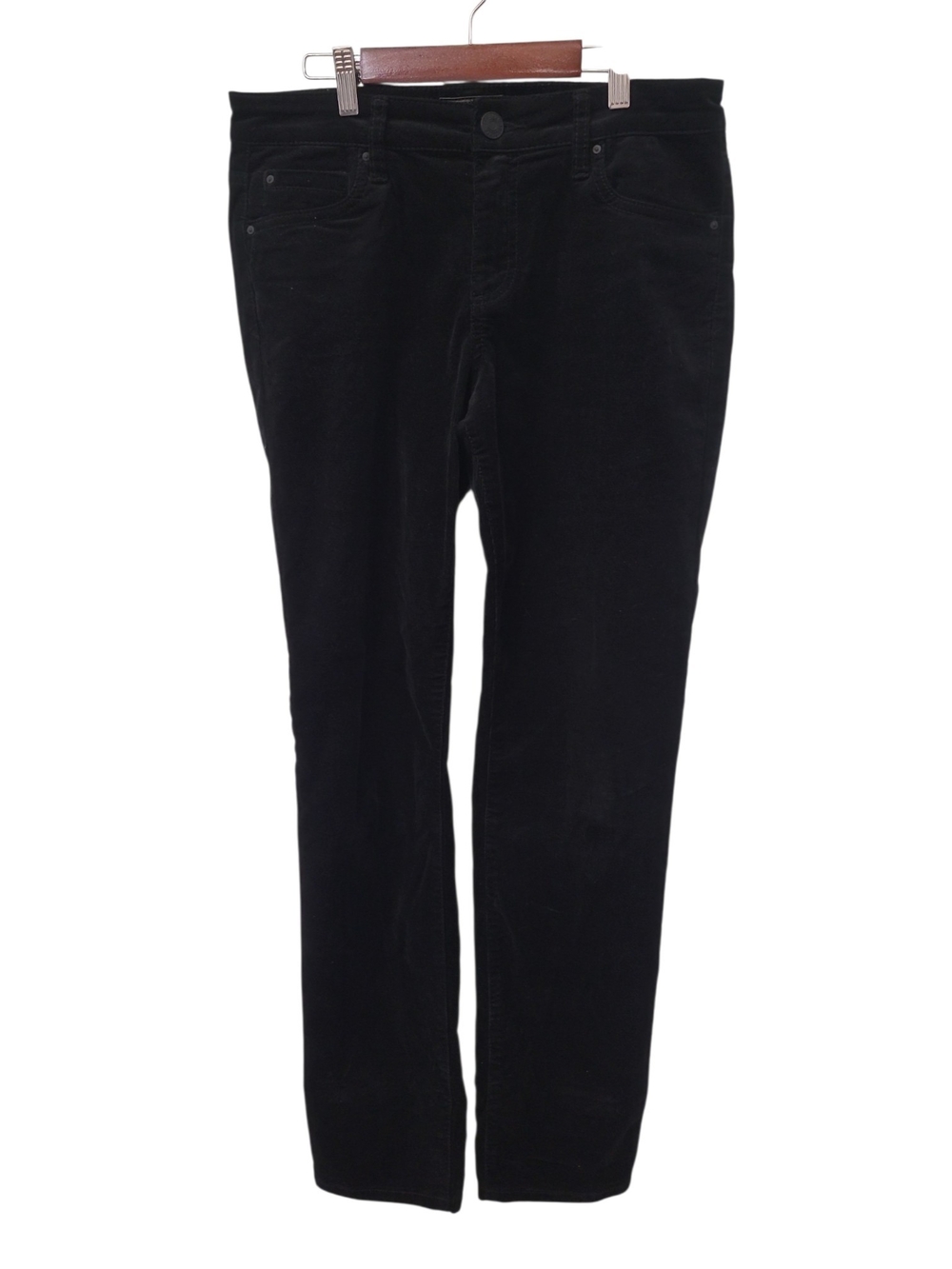 KUT From The Kloth Catherine Boyfriend Corduroy Pants Black Size 6 High Rise - Picture 2 of 8